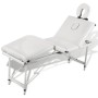 Cremeweißer, klappbarer 4-Körper-Massagetisch aus Aluminium von vidaXL, Massageliegen - Ref: Foro24-110100, Preis: 219,01 €, ...
