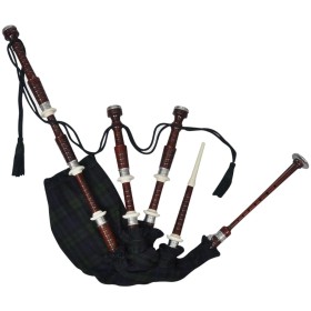 Scottish bagpipe Great Highlands green and black tartan Black Watch by vidaXL, Bagpipes - Ref: Foro24-70044, Price: 130,14 €,...