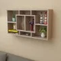 Suspended shelf with 8 compartments in oak color by vidaXL, Shelves and shelves - Ref: Foro24-242549, Price: 45,60 €, Discoun...