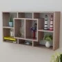 Suspended shelf with 8 compartments in oak color by vidaXL, Shelves and shelves - Ref: Foro24-242549, Price: 45,60 €, Discoun...