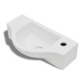 Weißes Keramikwaschbecken mit Hahnloch von vidaXL, Sinkt - Ref: Foro24-141930, Preis: 66,48 €, Rabatt: %