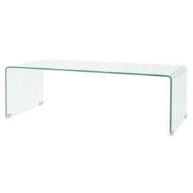 Mesa de centro vidrio templado 98x45x30 cm claro