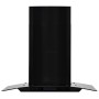 Campana extractora pared 60 cm acero inoxidable 756 m³/h negro de vidaXL, Extractores - Ref: Foro24-50709, Precio: 203,21 €