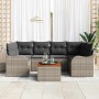 Conjunto de sofá de jardín 7 pcs Gris