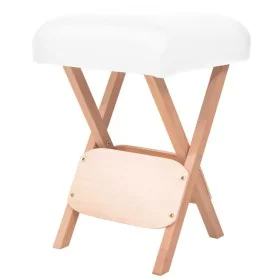 Folding massage stool with seat 12 cm thick white by vidaXL, massage chairs - Ref: Foro24-110148, Price: 51,61 €, Discount: %