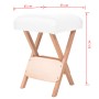 Klappbarer Massagehocker mit Sitz 12 cm dick weiß von vidaXL, Massagesessel - Ref: Foro24-110148, Preis: 55,84 €, Rabatt: %