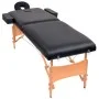Folding massage table 2 zones 10 cm thick black by vidaXL, massage tables - Ref: Foro24-110151, Price: 223,10 €, Discount: %