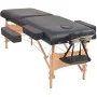 Folding massage table 2 zones 10 cm thick black by vidaXL, massage tables - Ref: Foro24-110151, Price: 223,10 €, Discount: %