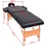 Folding massage table 2 zones 10 cm thick black by vidaXL, massage tables - Ref: Foro24-110151, Price: 223,10 €, Discount: %