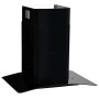 Campana extractora pared 60 cm acero inoxidable 756 m³/h negro