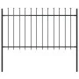 Gartenzaun mit Speerspitzen aus schwarzem Stahl 1,7x1 m von vidaXL, Zaunpaneele - Ref: Foro24-144925, Preis: 65,93 €, Rabatt: %