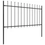 Gartenzaun mit Speerspitzen aus schwarzem Stahl 1,7x1 m von vidaXL, Zaunpaneele - Ref: Foro24-144925, Preis: 65,93 €, Rabatt: %