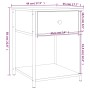 Mesita de noche madera de ingeniería marrón roble 44x45x58 cm de vidaXL, Mesitas de noche - Ref: Foro24-825851, Precio: 41,55 €