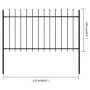 Gartenzaun mit Speerspitzen aus schwarzem Stahl 1,7x1 m von vidaXL, Zaunpaneele - Ref: Foro24-144925, Preis: 65,93 €, Rabatt: %