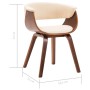 Esszimmerstuhl aus gebogenem Holz und cremefarbenem Kunstleder von vidaXL, Essstühle - Ref: Foro24-283128, Preis: 257,92 €, R...