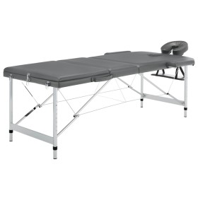 Massageliege 3 Zonen anthrazitfarbene Aluminiumstruktur 186x68 cm von vidaXL, Massageliegen - Ref: Foro24-110175, Preis: 187,...