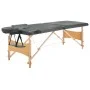 Massage bed 2 zones, anthracite wood structure, 186x68 cm by vidaXL, massage tables - Ref: Foro24-110171, Price: 162,39 €, Di...