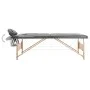 Massage bed 2 zones, anthracite wood structure, 186x68 cm by vidaXL, massage tables - Ref: Foro24-110171, Price: 162,39 €, Di...