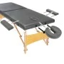 Massage bed 2 zones, anthracite wood structure, 186x68 cm by vidaXL, massage tables - Ref: Foro24-110171, Price: 162,39 €, Di...