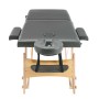 2-Zonen Massageliege anthrazit Holzgestell 186x68 cm von vidaXL, Massageliegen - Ref: Foro24-110171, Preis: 162,75 €, Rabatt: %