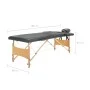 Massage bed 2 zones, anthracite wood structure, 186x68 cm by vidaXL, massage tables - Ref: Foro24-110171, Price: 162,39 €, Di...