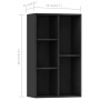 Schwarzes Sperrholzregal/Sideboard 50x25x80 cm von vidaXL, Bücherregale und Regale - Ref: Foro24-800163, Preis: 48,25 €, Raba...