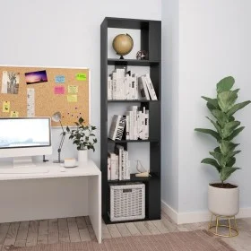 Schwarzes Sperrholzregal/Trennwand, 45 x 24 x 159 cm von vidaXL, Bücherregale und Regale - Ref: Foro24-800109, Preis: 61,60 €...