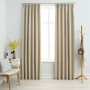 Verdunkelungsvorhänge mit Haken 2 Stück beige 140x175 cm von vidaXL, Vorhänge und Gardinen - Ref: Foro24-134446, Preis: 35,74...