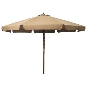 Garden umbrella with taupe wooden pole 330 cm by vidaXL, Umbrellas - Ref: Foro24-47215, Price: 106,33 €, Discount: %