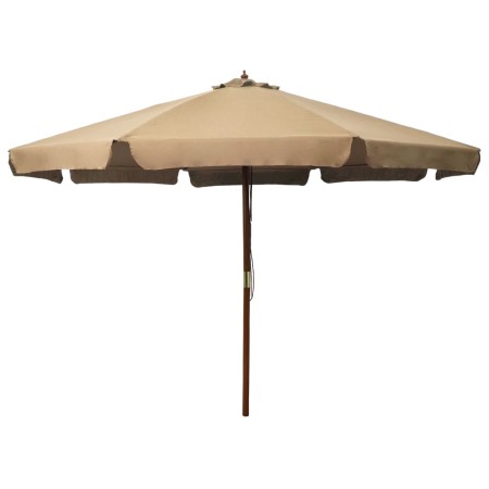 Sombrilla de jardín con palo de madera gris topo 330 cm de vidaXL, Sombrillas - Ref: Foro24-47215, Precio: 126,64 €, Descuent...