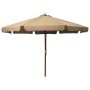 Sombrilla de jardín con palo de madera gris topo 330 cm de vidaXL, Sombrillas - Ref: Foro24-47215, Precio: 126,64 €, Descuent...