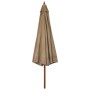 Sombrilla de jardín con palo de madera gris topo 330 cm de vidaXL, Sombrillas - Ref: Foro24-47215, Precio: 126,64 €, Descuent...