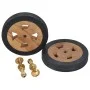 Replacement wheels for sun lounger 2 units solid teak wood by vidaXL, Garden furniture accessories - Ref: Foro24-48016, Price...