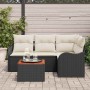 Conjunto de sofá de jardín 5 pcs Negro y