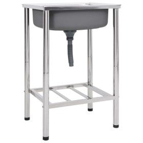 Single stainless steel camping sink by vidaXL, Sinks - Ref: Foro24-151210, Price: 184,34 €, Discount: %