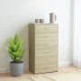 Aparador 6 cajones contrachapada color roble Sonoma 50x34x96 cm de vidaXL, Aparadores - Ref: Foro24-800669, Precio: 93,97 €, ...
