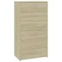 Sideboard mit 6 Schubladen aus Sonoma-Eichensperrholz, 50 x 34 x 96 cm von vidaXL, Sideboards - Ref: Foro24-800669, Preis: 90...