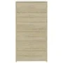 Aparador 6 cajones contrachapada color roble Sonoma 50x34x96 cm de vidaXL, Aparadores - Ref: Foro24-800669, Precio: 91,26 €, ...