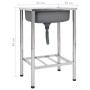 Fregadero de camping de un seno acero inoxidable de vidaXL, Fregaderos - Ref: Foro24-151210, Precio: 163,99 €, Descuento: %