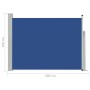 Retractable side garden awning blue 100x500 cm by vidaXL, Umbrellas - Ref: Foro24-48384, Price: 80,99 €, Discount: %