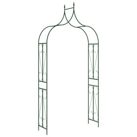 Dark green iron garden arch 120x38x258 cm by vidaXL, Pergolas, arches and garden trellises - Ref: Foro24-47094, Price: 47,02 ...