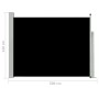 Schwarze einziehbare Seitenmarkise für den Garten, 140 x 500 cm von vidaXL, Sonnenschirme - Ref: Foro24-48394, Preis: 86,14 €...