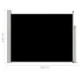 Toldo lateral retráctil de jardín negro 140x500 cm de vidaXL, Sombrillas - Ref: Foro24-48394, Precio: 84,46 €, Descuento: %