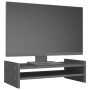 Solid pine wood monitor stand grey 50x27x15 cm by vidaXL, Computer bases and risers - Ref: Foro24-814021, Price: 26,85 €, Dis...