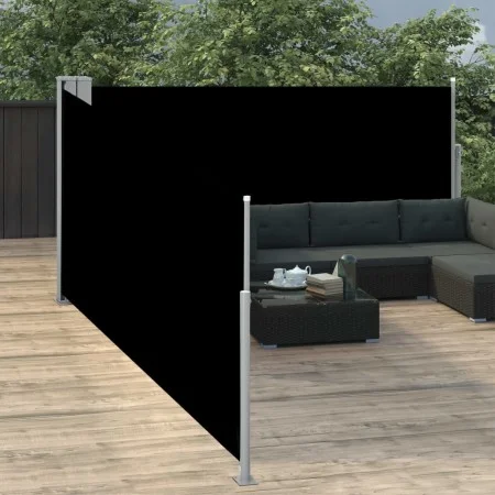 Toldo lateral retráctil negro 100x1000 cm de vidaXL, Sombrillas - Ref: Foro24-48472, Precio: 117,61 €, Descuento: %