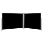 Retractable black side awning 100x1000 cm by vidaXL, Umbrellas - Ref: Foro24-48472, Price: 119,49 €, Discount: %
