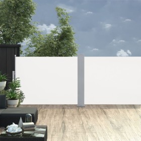 Toldo lateral retráctil color crema 120x1000 cm de vidaXL, Sombrillas - Ref: Foro24-48479, Precio: 70,13 €, Descuento: %