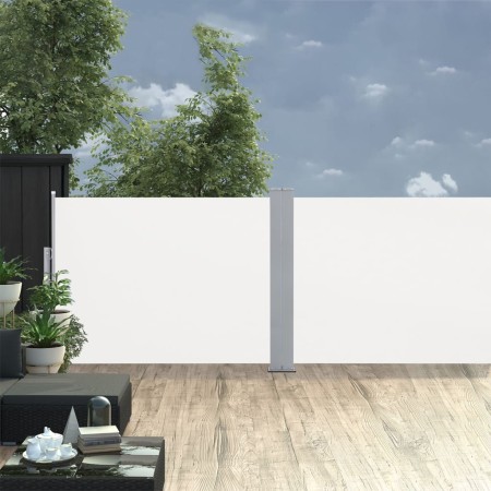 Retractable cream-colored side awning 120x1000 cm by vidaXL, Umbrellas - Ref: Foro24-48479, Price: 70,13 €, Discount: %