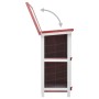 Rabbit cage with 4 red wooden doors by vidaXL, Cages and habitats for small animals - Ref: Foro24-170836, Price: 111,63 €, Di...