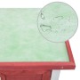 Jaula conejera con 4 puertas madera rojo